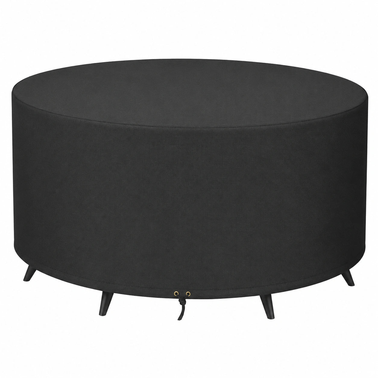 Wasserdichte runde Gartenmöbelabdeckung 163x70cm, robust und langlebig, schwarz