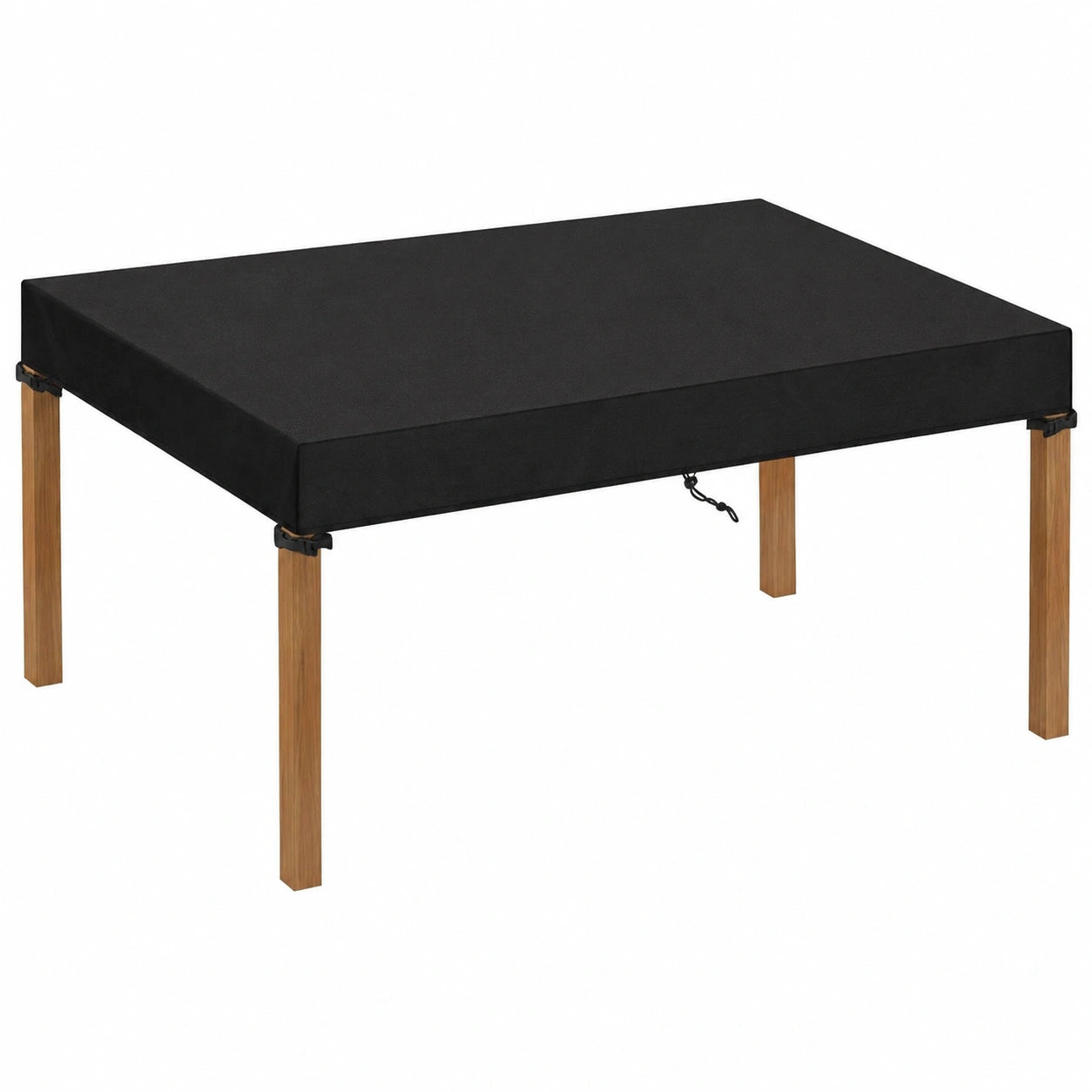 Wasserdichte Tischplattenabdeckung 150x90x15cm für Garten- und Terrassenmöbel, 420D Oxford