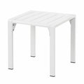 Kompakter Atenza Aluminium-Klapptisch, Wetterfest für Balkon und Garten, 44 x 44 x 41 cm, Weiß