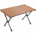 Höhenverstellbarer Aluminium-Campingtisch, klappbar mit Tragetasche – Ideal für Picknick, Garten und Reisen, 108x71cm, Braun