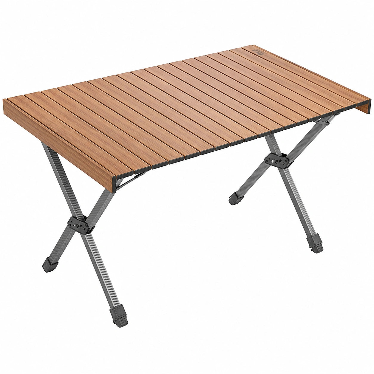 Höhenverstellbarer Aluminium-Campingtisch, klappbar mit Tragetasche – Ideal für Picknick, Garten und Reisen, 108x71cm, Braun