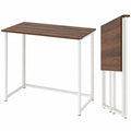 Dripex Klappbarer Computertisch, 80x40 cm, platzsparend, ideal für Homeoffice, ohne Montage, Braun