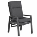 Verstellbarer Garten-Relaxsessel aus Aluminium & Textilene mit Kissen