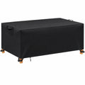 Wasserdichte Abdeckplane für Gartenmöbel aus 420D Oxford-Gewebe, UV- und winddicht, schwarz, 200x100x75 cm