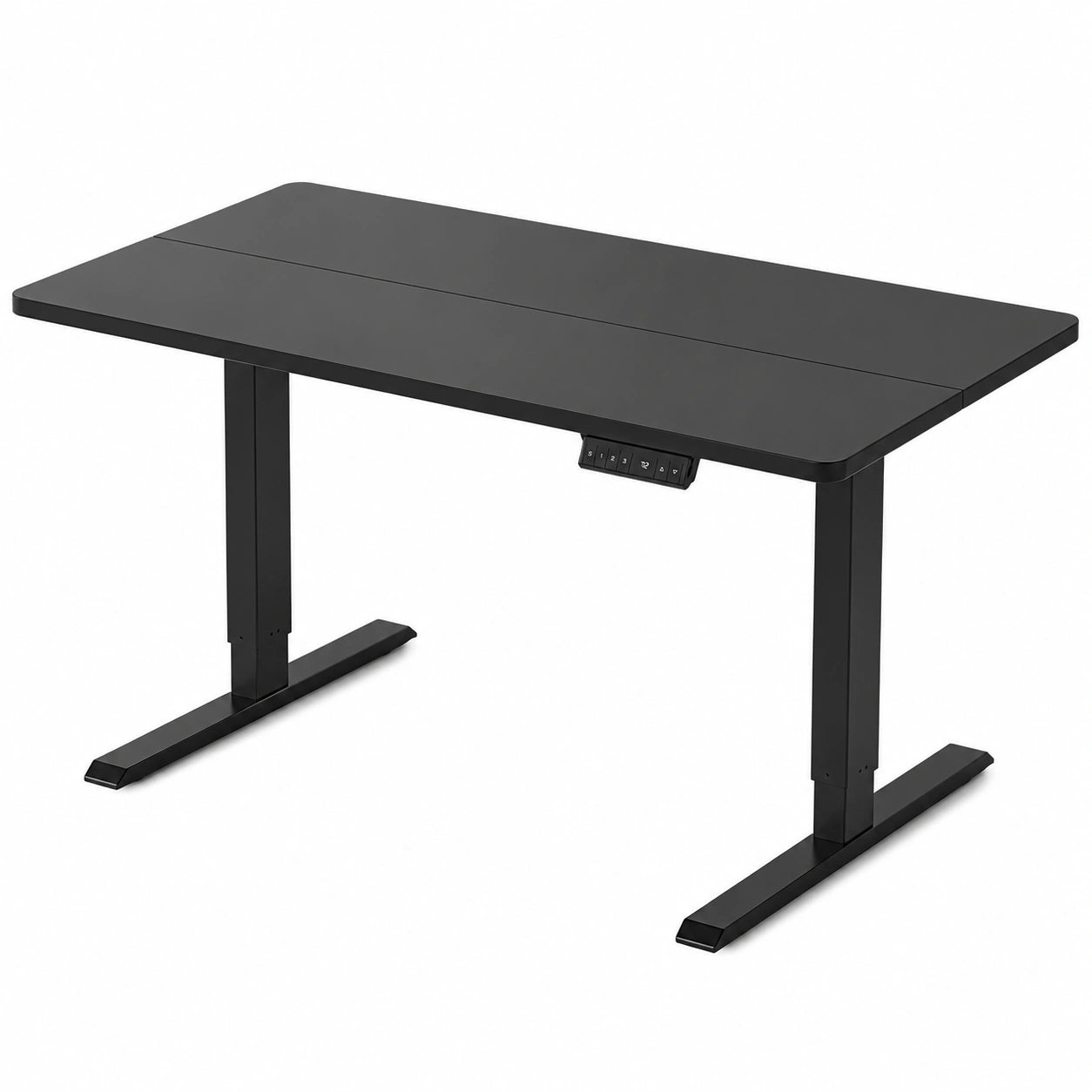 FEZIBO Elektrisch Höhenverstellbarer Schreibtisch mit USB-Anschlüssen, 120 x 60 cm, Ergonomischer Homeoffice Tisch in Schwarz