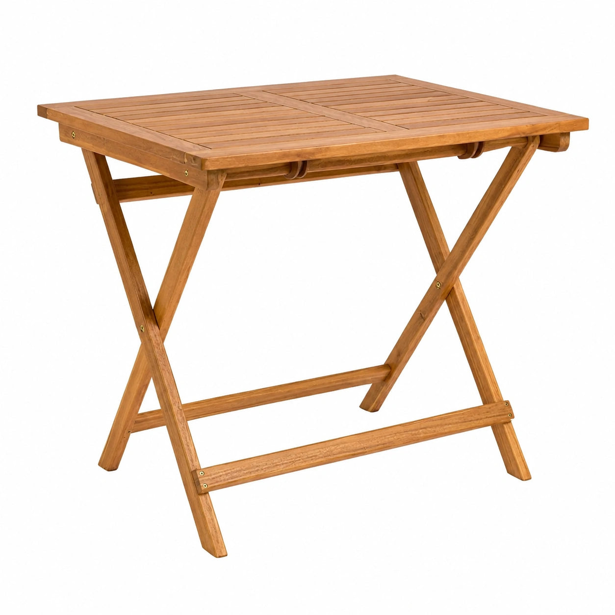 Klappbarer Akazienholz-Gartentisch Blossom für Balkon und Terrasse, 80x60 cm