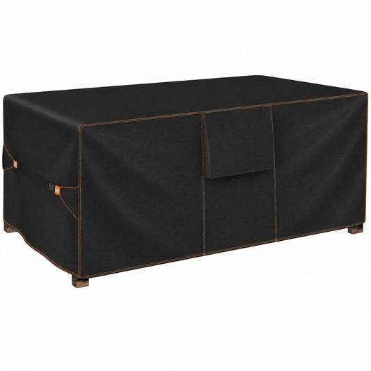 Hochleistungs-Gartenmöbel Abdeckung Wasserdicht 420D, Winterfeste Schutzplane für Tisch-Set, Rechteckig 200x100x74cm