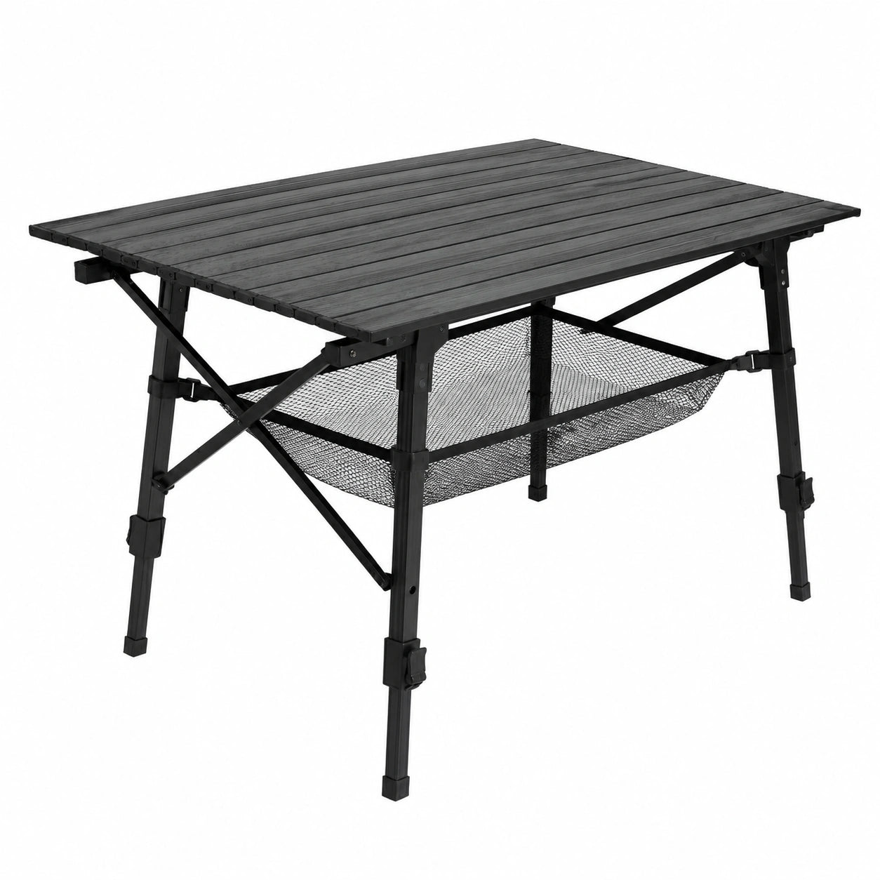 Höhenverstellbarer Klapptisch für Camping, Tragbar & Vielseitig, 90x51cm, Belastbarkeit 30kg
